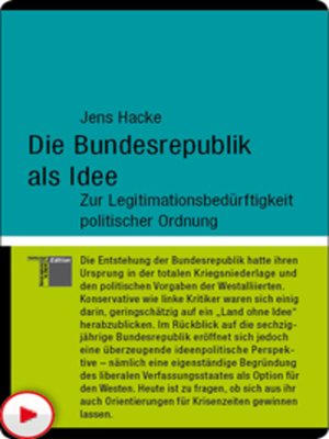 cover image of Die Bundesrepublik als Idee